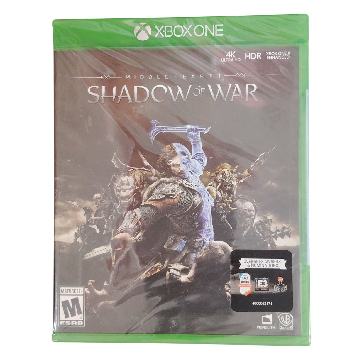 Middle-earth: Shadow of War Xbox One 4K HDR Enhanced Action RPG New Sealed