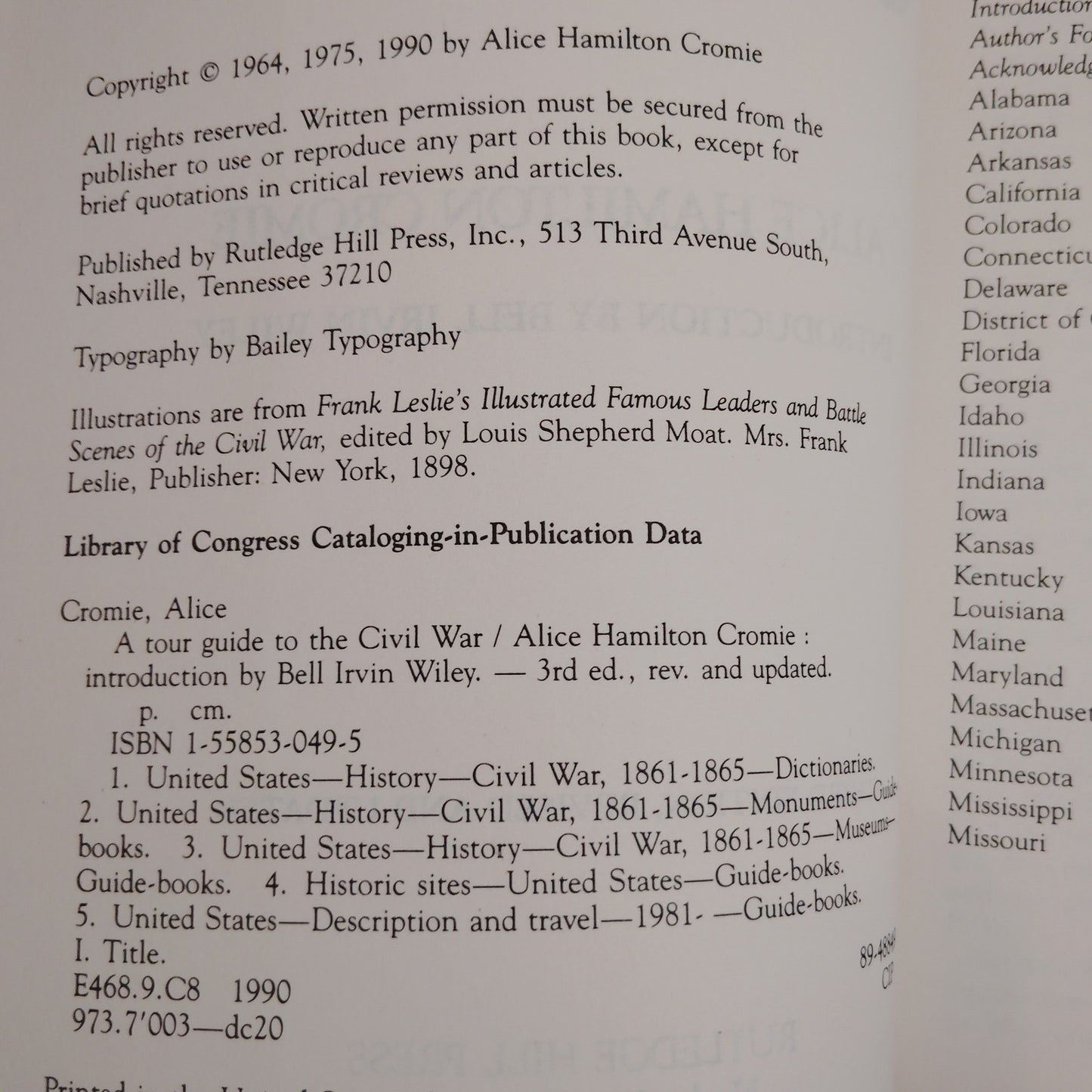A Tour Guide to the Civil War 1990 Paperback LN Battlefield Travel History Sites