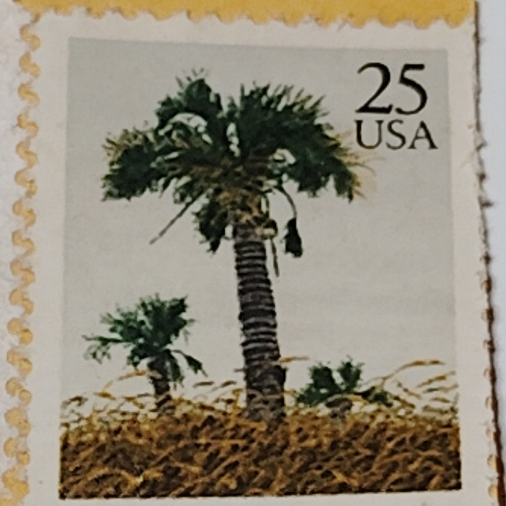 1988 South Carolina 25 Cent USA Palmetto Tree Stamp - Pre-Owned Scott 2343