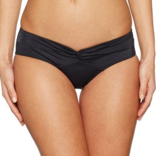 Dorina Fiji Black Ruched Hipster Bikini Bottoms Women’s Medium