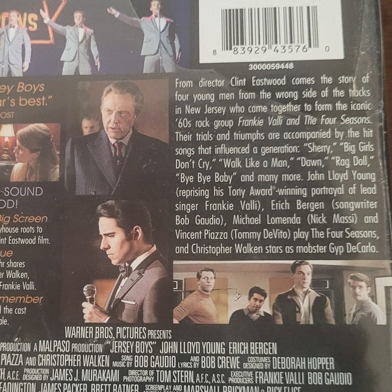 Jersey Boys (Blu-ray, 2014) Warner Brothers Musical Drama, Clint Eastwood