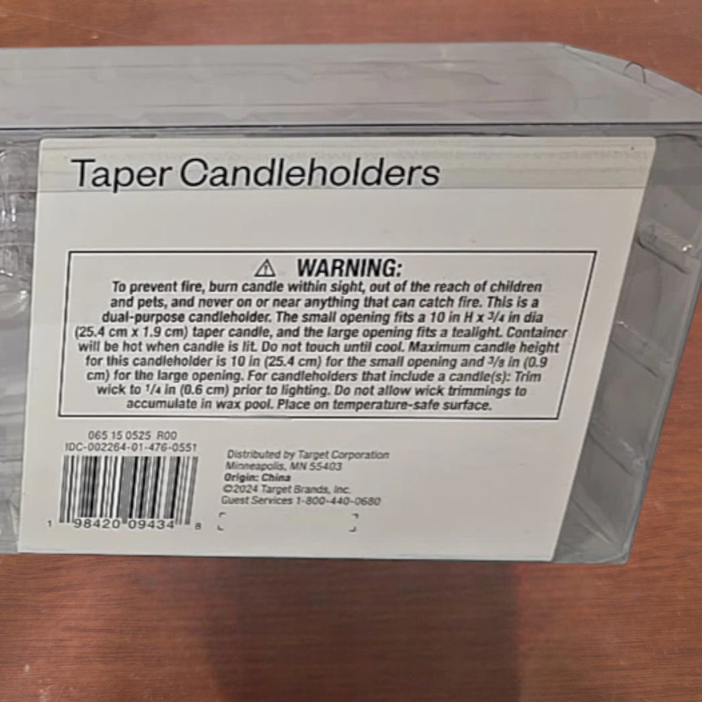 4-pk Bubble Glass Taper Candle Holders – Clear – Modern Sculptural Design