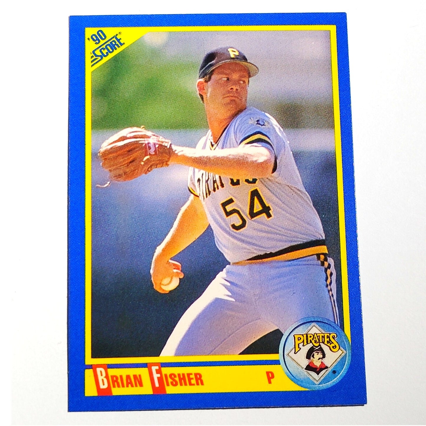 1990 Score Brian Fisher #547 Pittsburgh Pirates Pitcher MLB Baseball EX