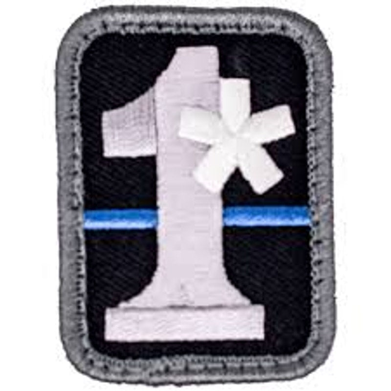 Mil‑Spec Monkey 1‑Asterisk SWAT Patch Thin Blue Line 2 × 1‑1/2 Hook‑Back