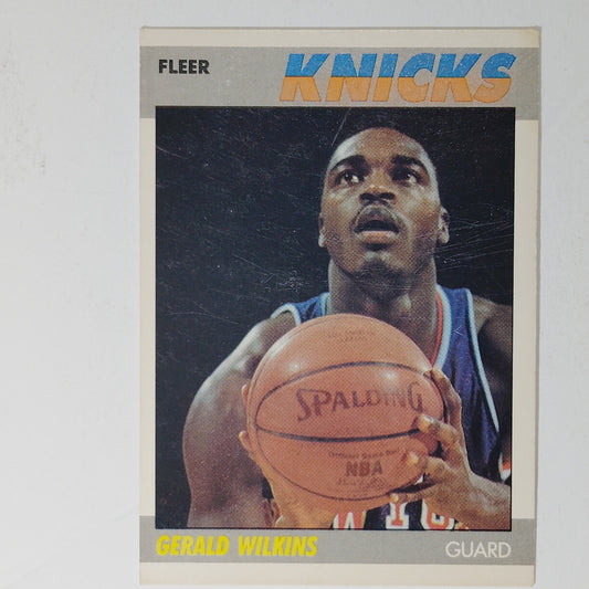1987–88 Fleer Gerald Wilkins #119 – New York Knicks – Guard – NBA Card