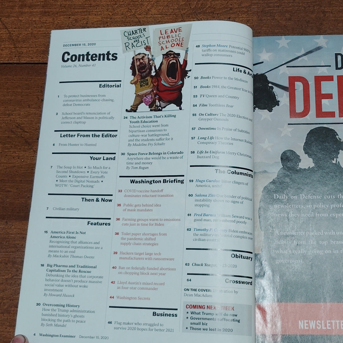 Washington Examiner Magazine - Dec 15, 2020 Issue - "A Better World Left Behind"