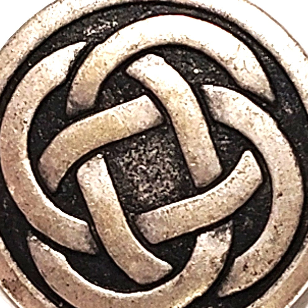 Celtic Knot Button Antique Silver‑Tone Zinc Alloy 7/8" Decorative Craft Sewing
