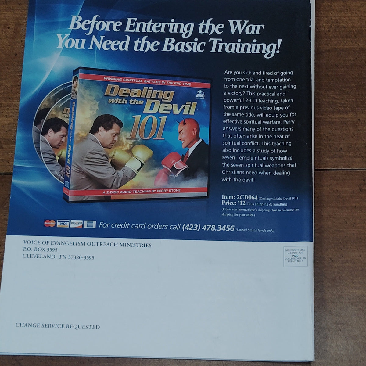 Voice of Evangelism Magazine & Catalog Supplement Mar-Apr 2008 Perry Stone Audio