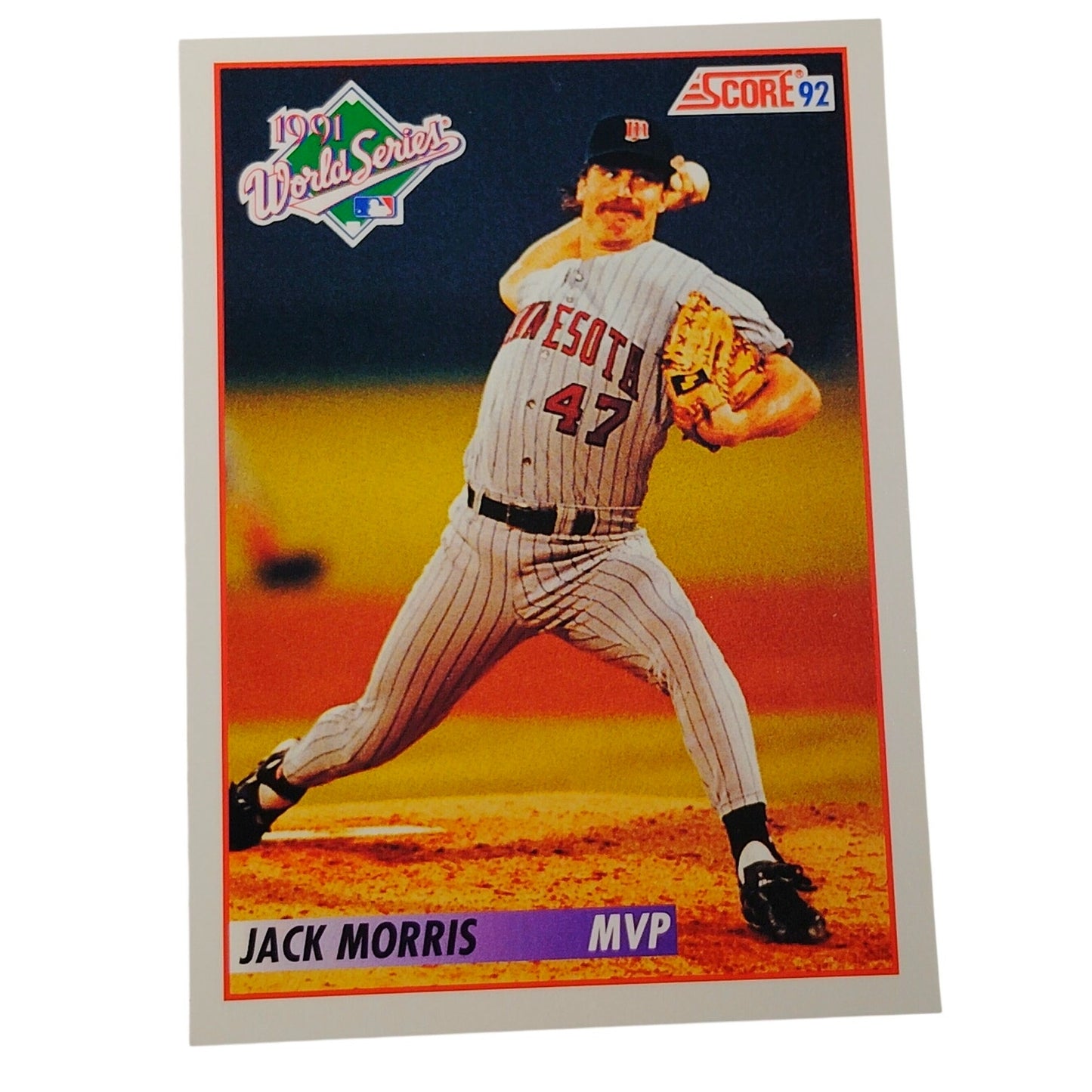 1992 Score Jack Morris #798 Minnesota Twins World Series MVP Baseball Card NM