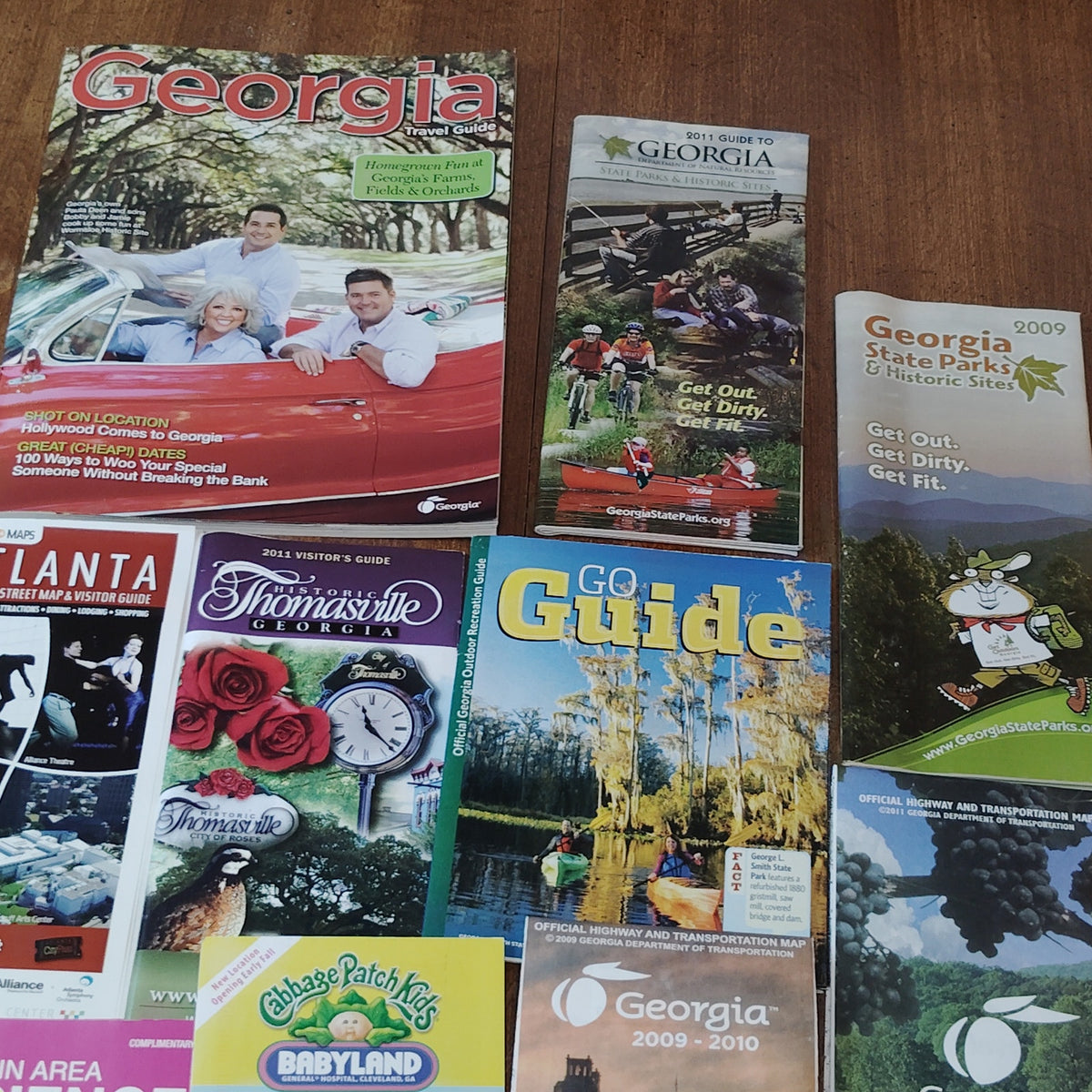 Vintage Georgia State Parks & Travel Ephemera Lot - Guides, Maps, Brochures