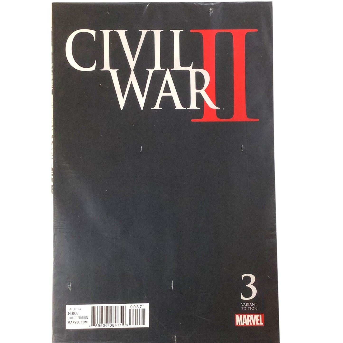 Marvel's Civil War II #3 Variant Cover, Sept 2016, NM 9.4, Road to Immortal Hulk