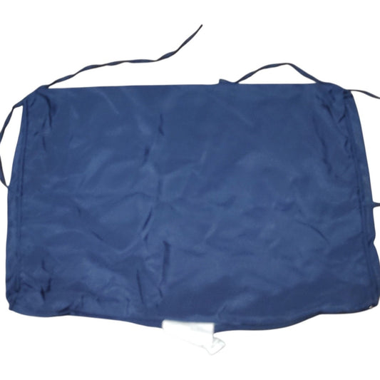 Outdoor Cushion Slipcover, Navy Blue 27"W×17"D×2"H, Hidden Zipper, Side Ties
