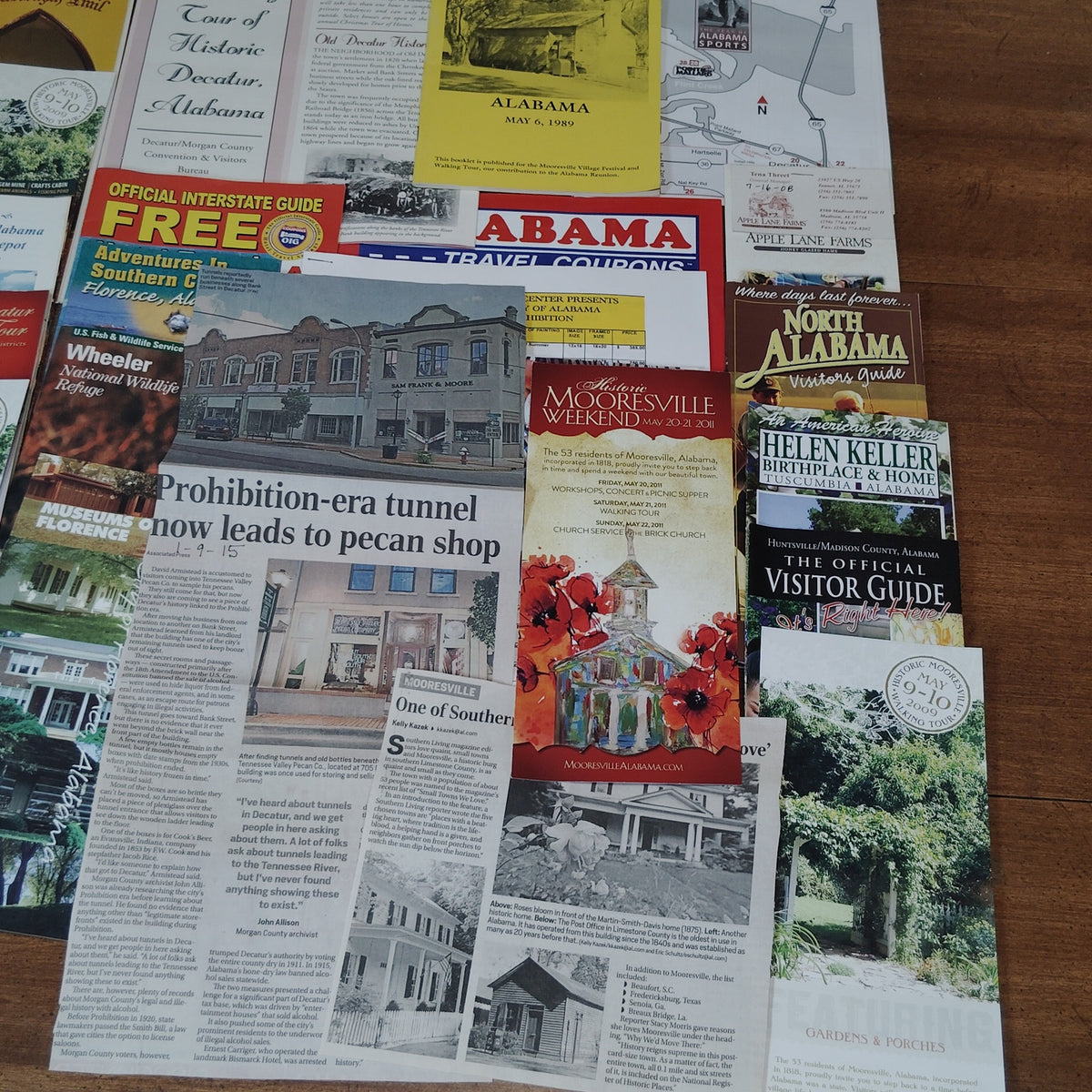 Mooresville, Alabama 2008 Travel Ephemera Lot - Vintage Brochures & Maps