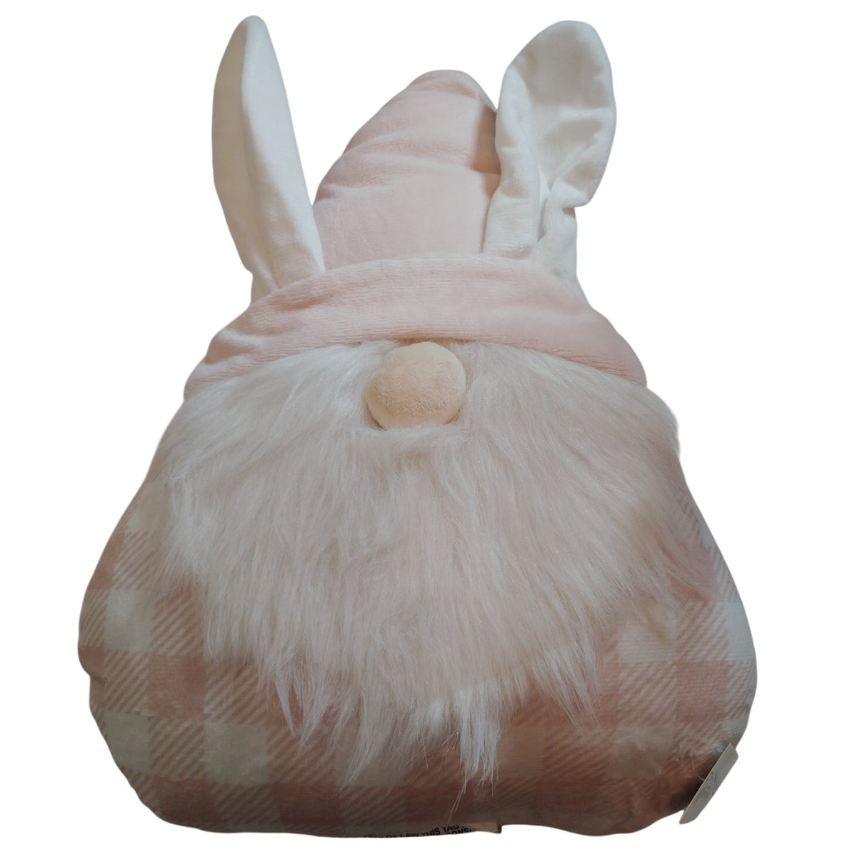 Spritz Pink Bunny Faux Fur Decorative Pillow 13.7" x 10" Plush