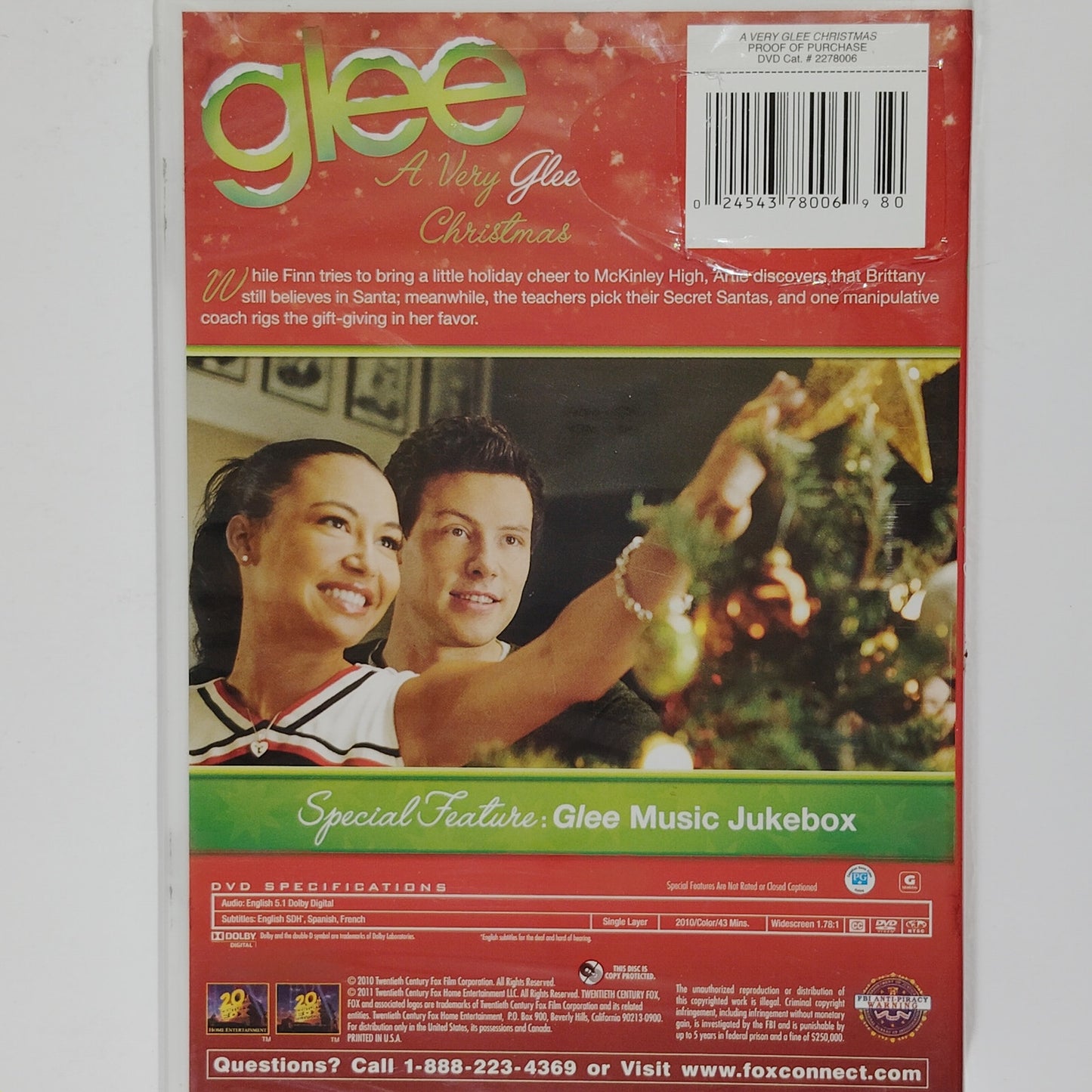 Glee: A Very Glee Christmas (DVD 2011) Fox Holiday Episode w/ Michele & Monteith