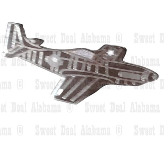 Mustand P-51 (D Variant) Aircraft, Hat, Lapel, Brooch Pin 1-3/8"W x 5/8"H