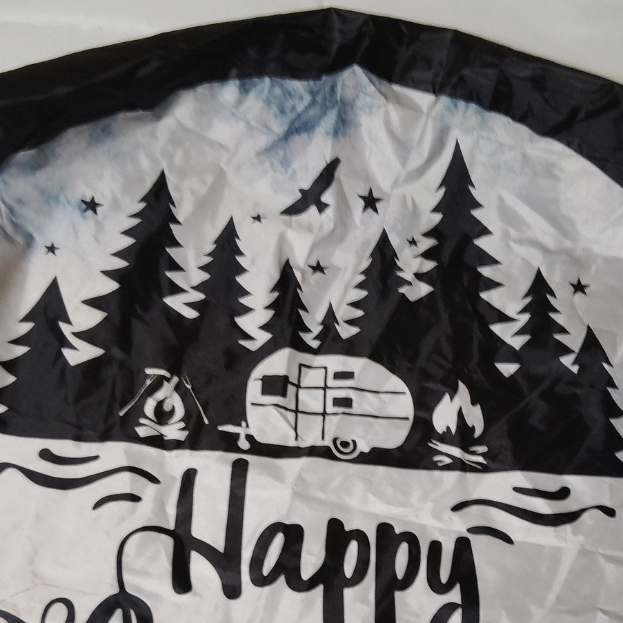 Happy Camper Spare Tire Cover – 14" Waterproof Wheel Protector, Universal Fit