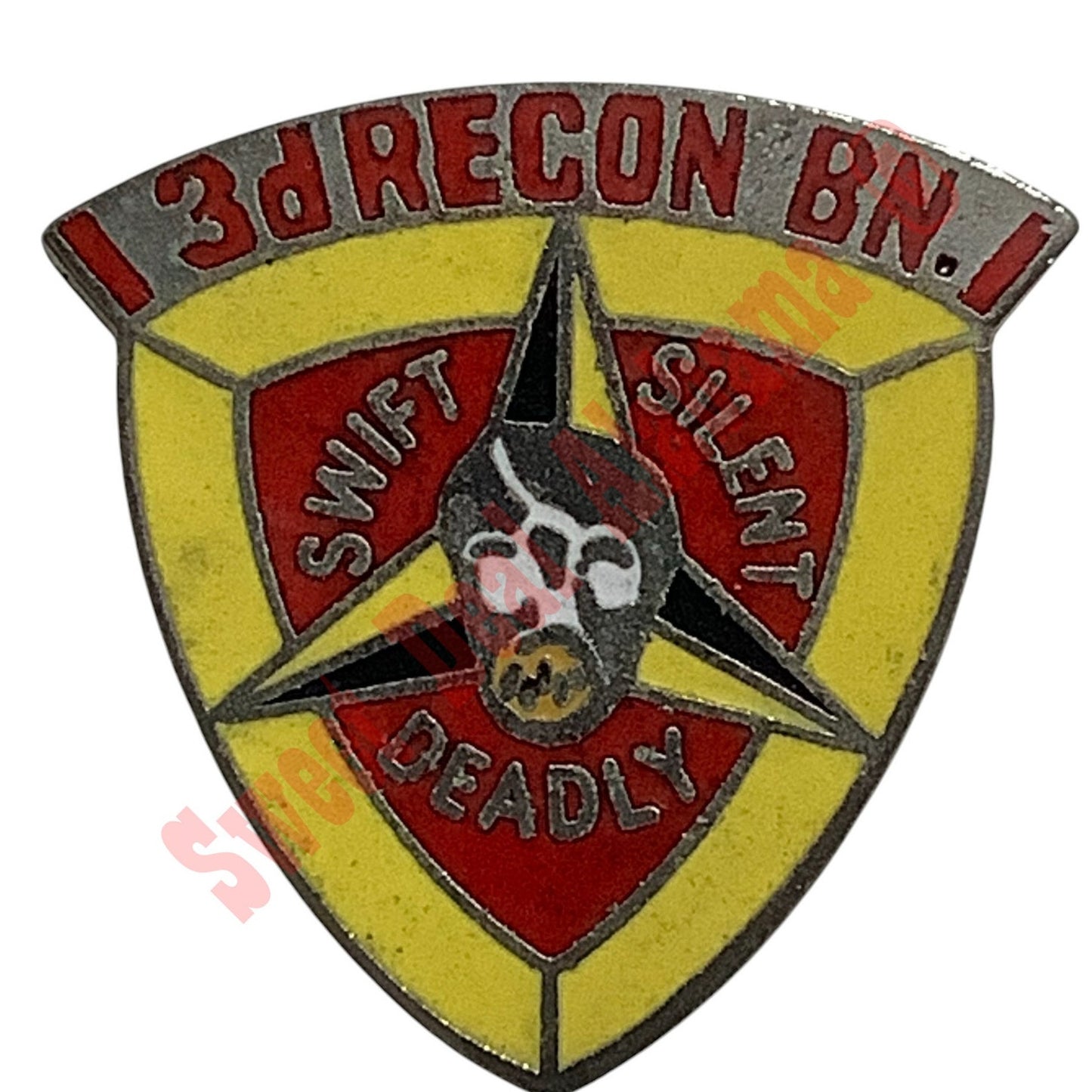 USMC 3rd Reconnaissance Battalion "Swift, Silent, Deadly"  Hat, Lapel or Tie Pin