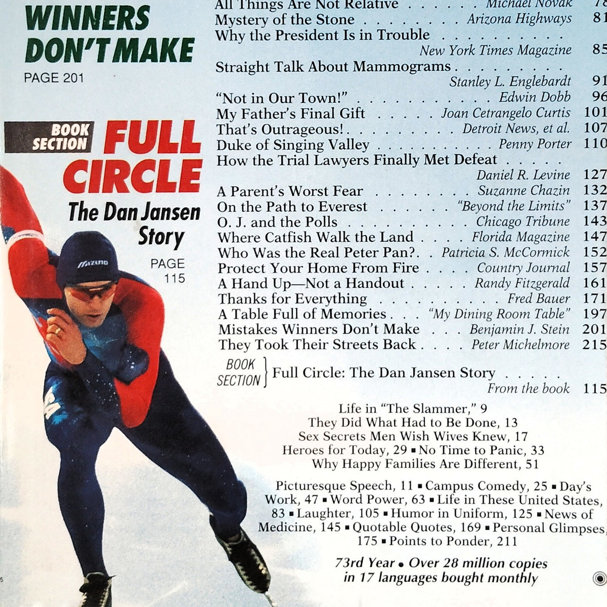 Reader's Digest Magazine November 1994 - Dan Jansen Full Circle Olympics