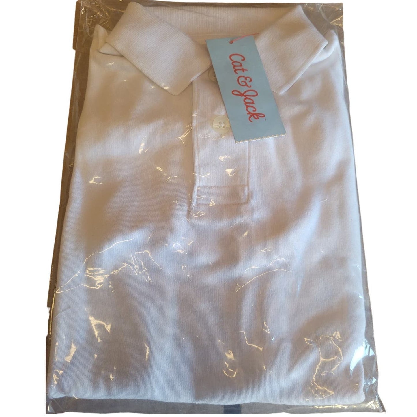 Boys' Short Sleeve Interlock Polo Shirt - Cat & Jack, White, X-Small (4/5)