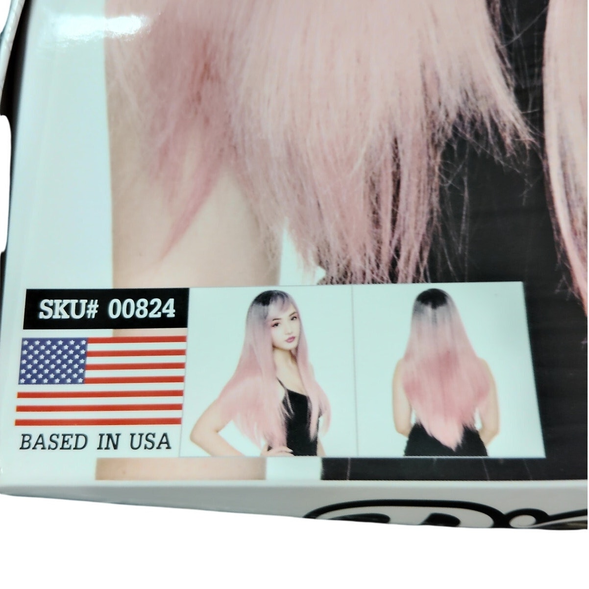 Rockstar Wigs LLC Dark Root Pink Wig Halloween Costume Accessory, One Size