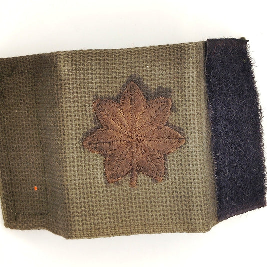 US Army Major O‑4 Rank Patch Subdued Dark Gold OG‑107 Hook Back Vintage