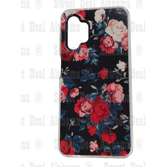 Rainbow Stitch Cellphone Case For Samsung A13 Phone, Roses Graphics
