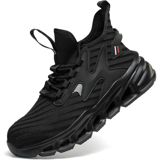 Steel Toe Work Shoes, Unisex, Lightweight Industrial & Construction Safety Boots, Men's 5, Women's 7