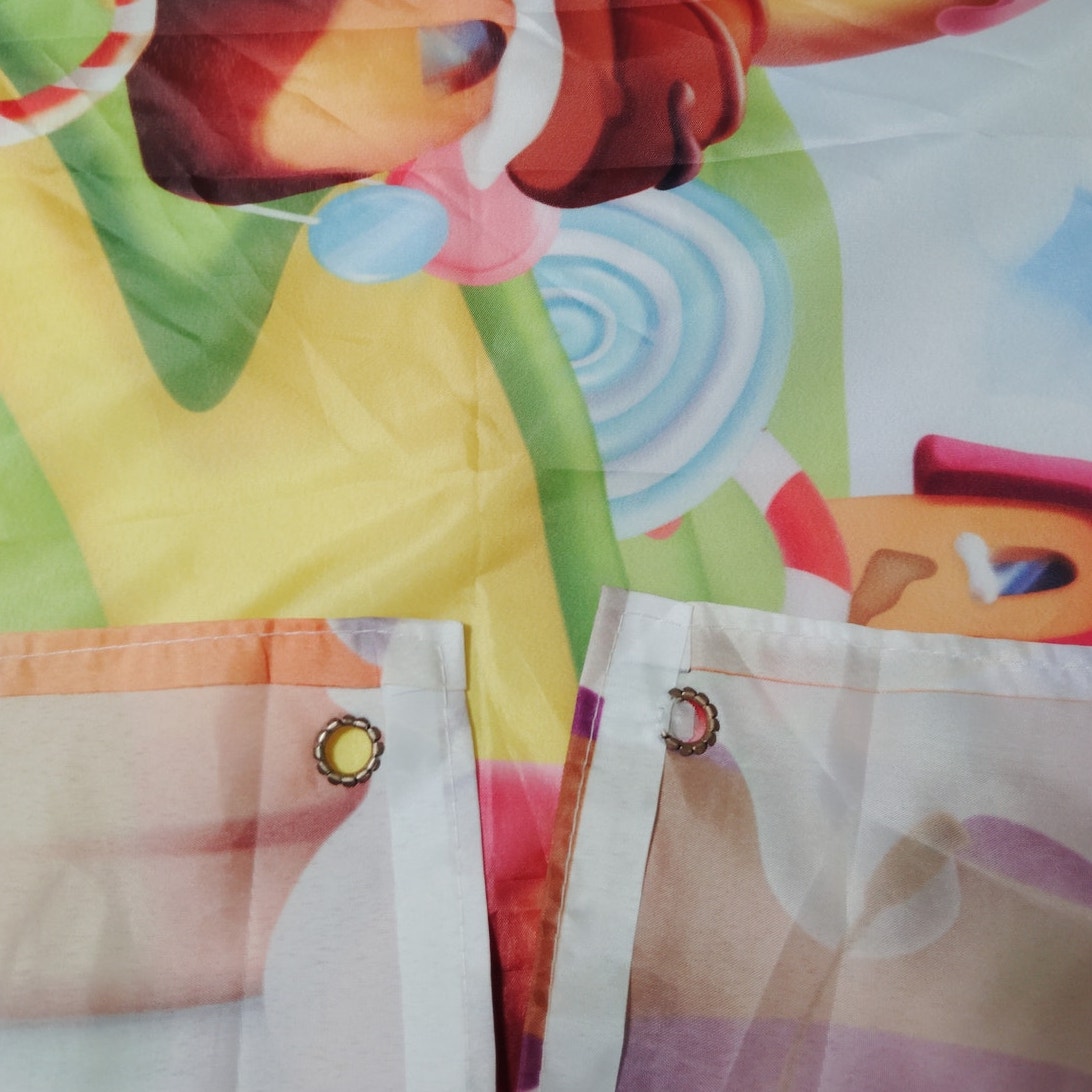 Cartoon Candy Castle Indoor/Outdoor Banner 118” x 20” Candyland Lollipop Rainbow