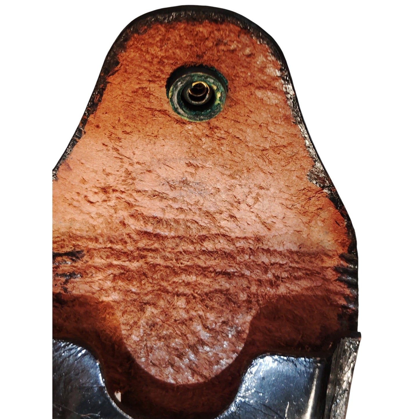 Vintage Leather Handcuff Holster Case – Belt Attached, Working Snaps, No Markings, 5-1/2" x 3-7/8"