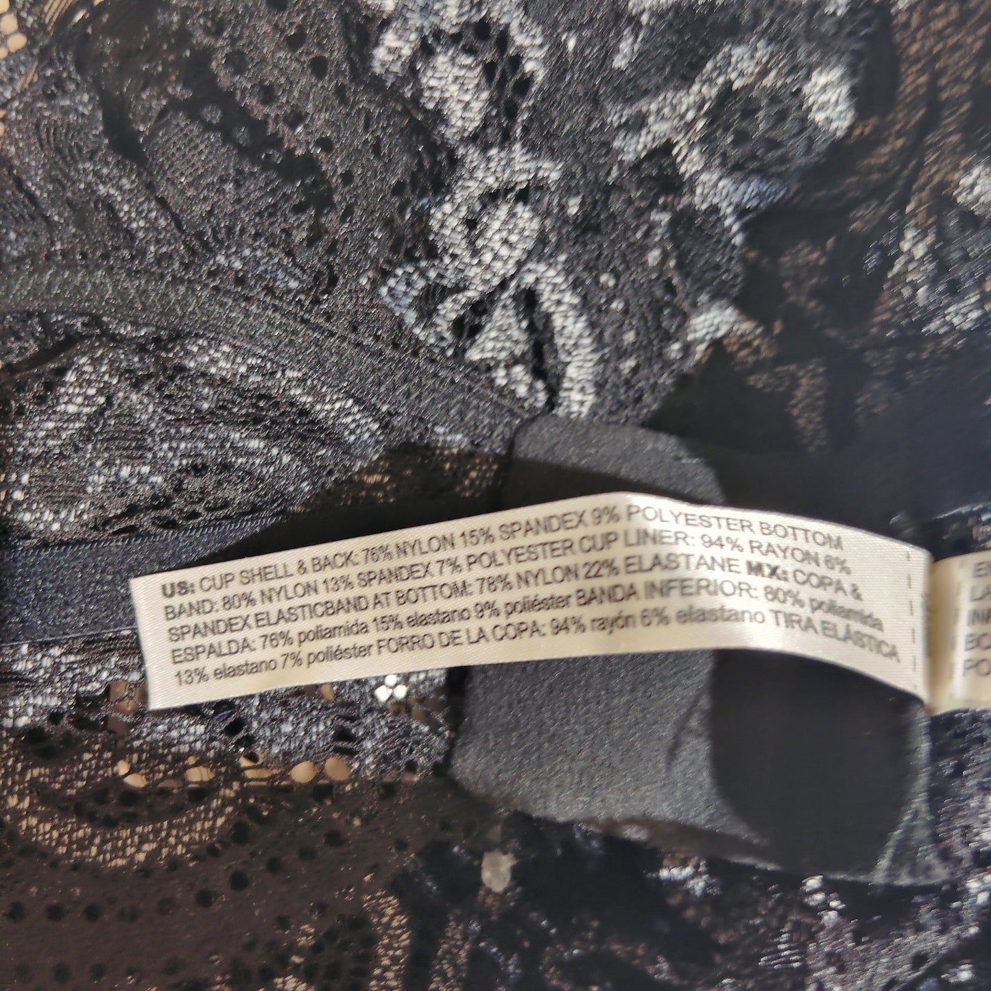 Soma Heather Lace Wirefree Bralette – Heather Black – Small – Women’s