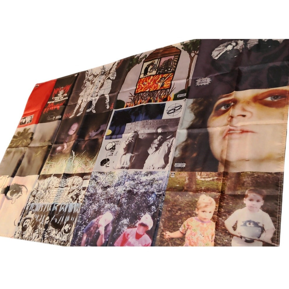 Hip Hop Album Covers Tapestry Wall Hanging Flag 40x60 in w/ Brass Grommets
