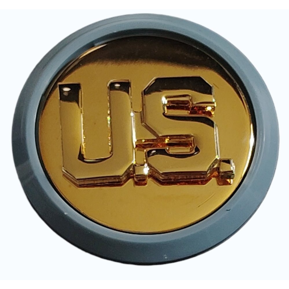 1st Bn, 75th Ranger Regt & U.S. w/ Light Blue Disc Trim Novelty Lapel Pin Set