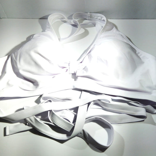 Women’s Multi‑Strap Bikini Top – White – 4XL – 85/15 Polyester/Spandex – NWT