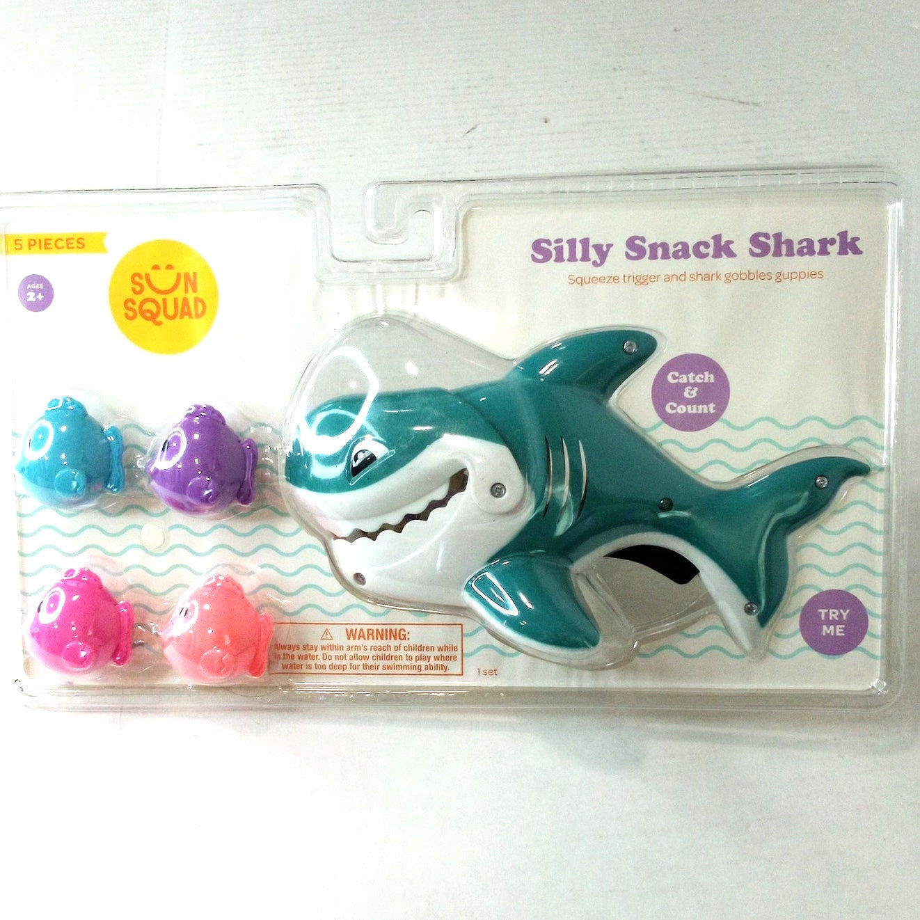 Silly Snack Shark Pool Toy Set – 5 Piece – Sun Squad – Swim & Beach Play