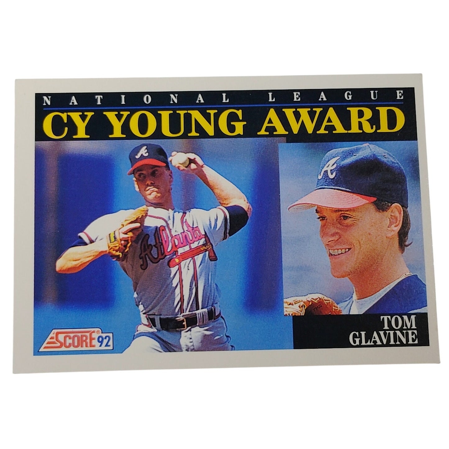 1992 Score Tom Glavine #791 Atlanta Braves Cy Young MLB Baseball Card NM