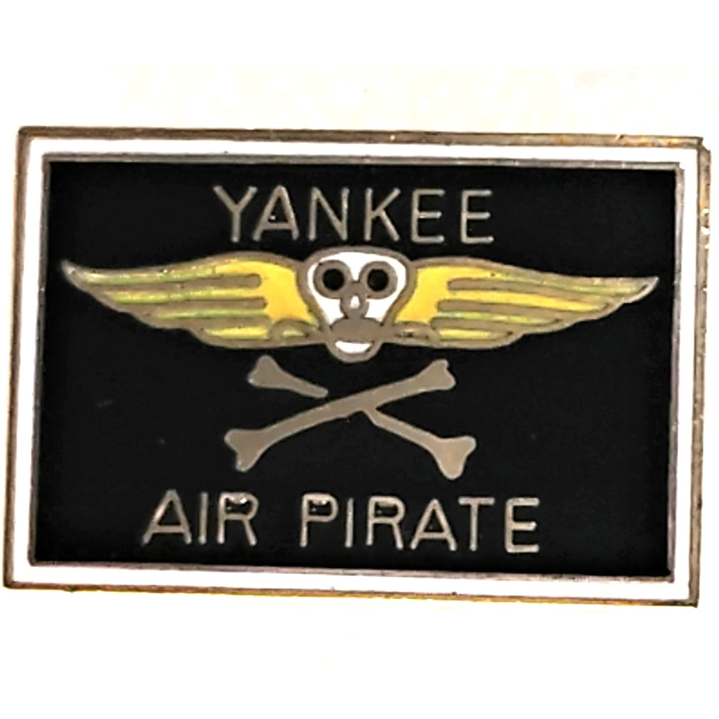Yankee Air Pirate (Vietnam) Novelty Biker Jacket Hat Lapel Pin 1" × 3/4"