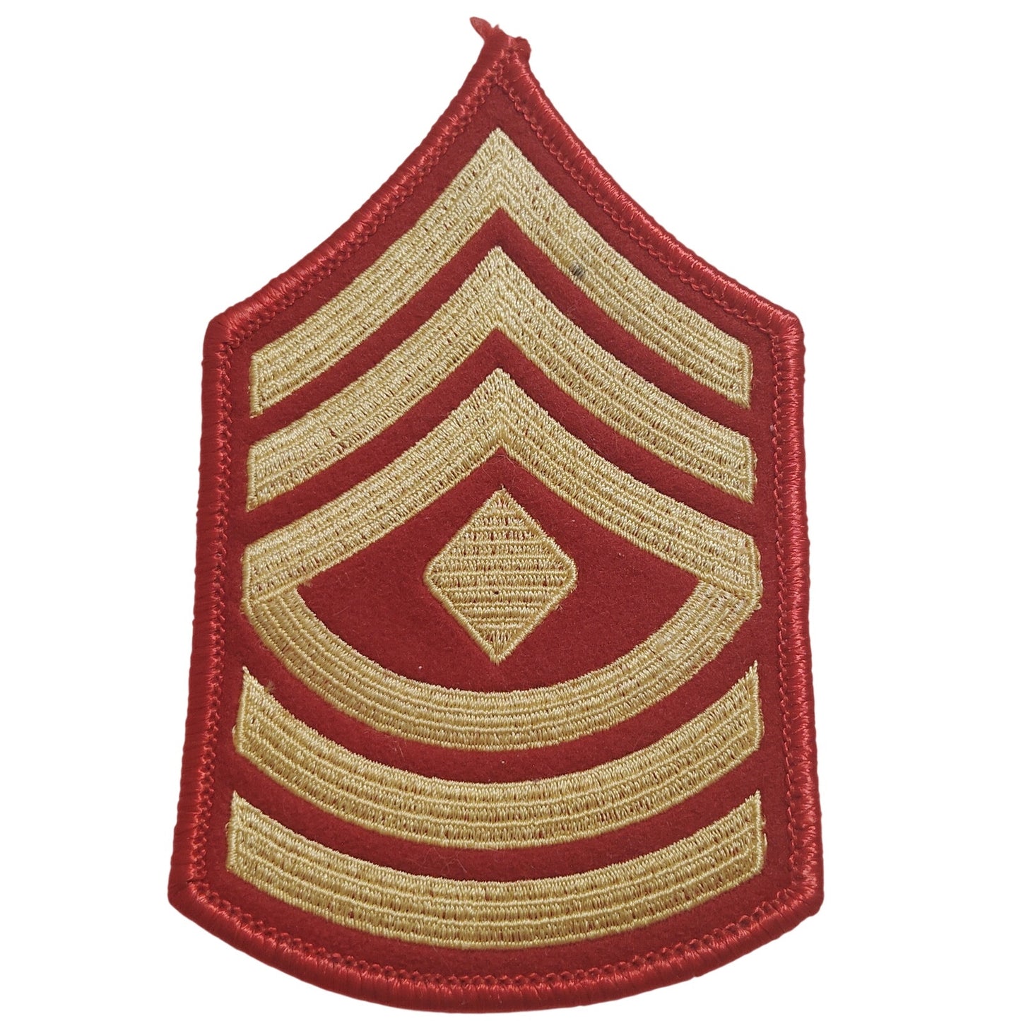 USMC First Sergeant E‑8 Chevron Patch – 4‑5/8" × 2.75"