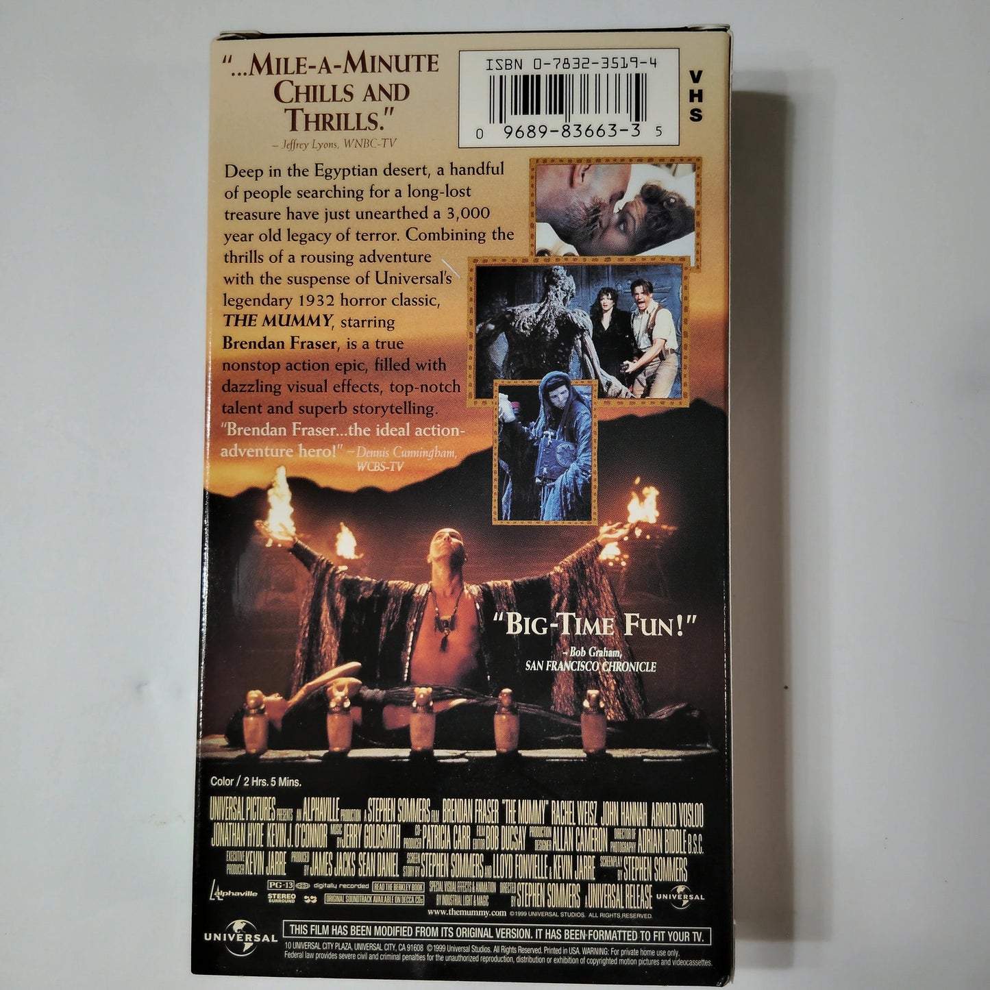 The Mummy VHS 1999 Brendan Fraser John Hannah Universal Action Adventure