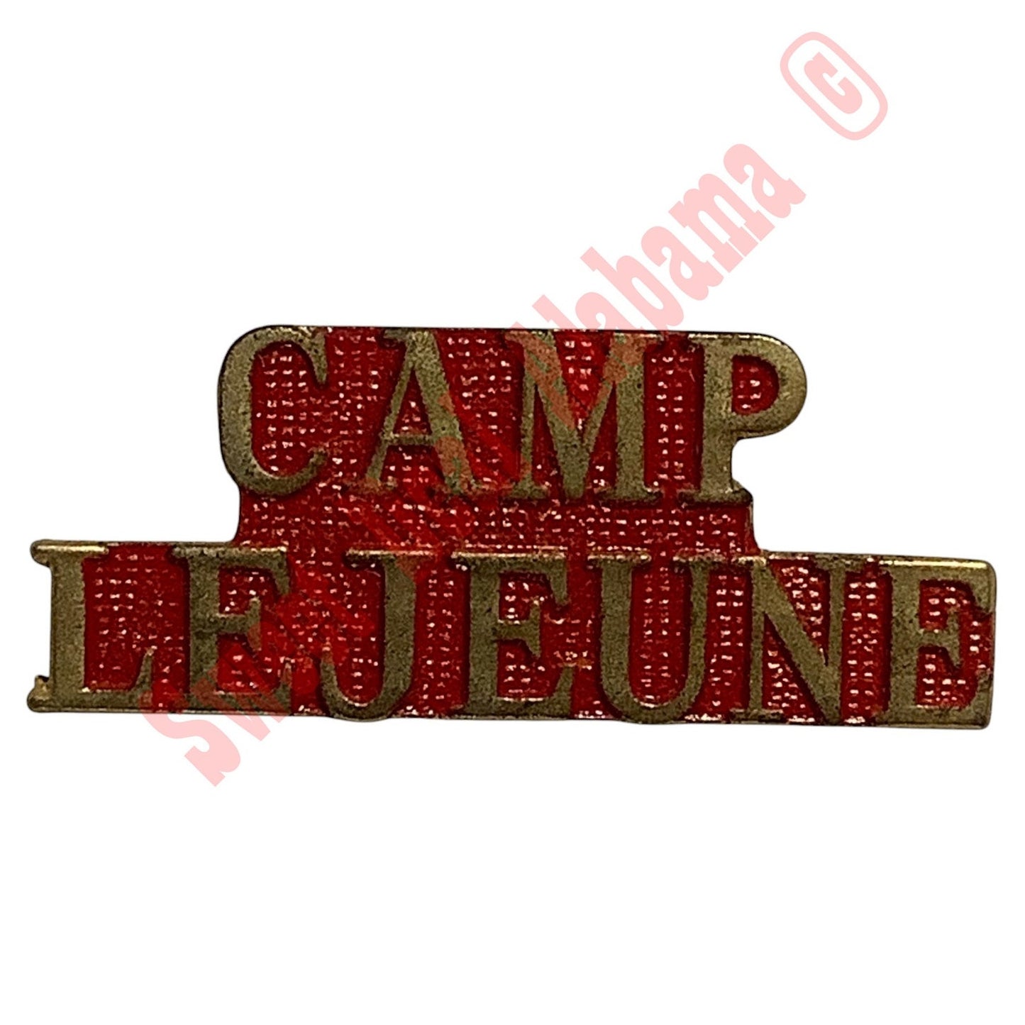 Vintage U.S. Base "Camp LeJeune" - Hat, Lapel or Tie Pin 1-1/8"H x 1"W