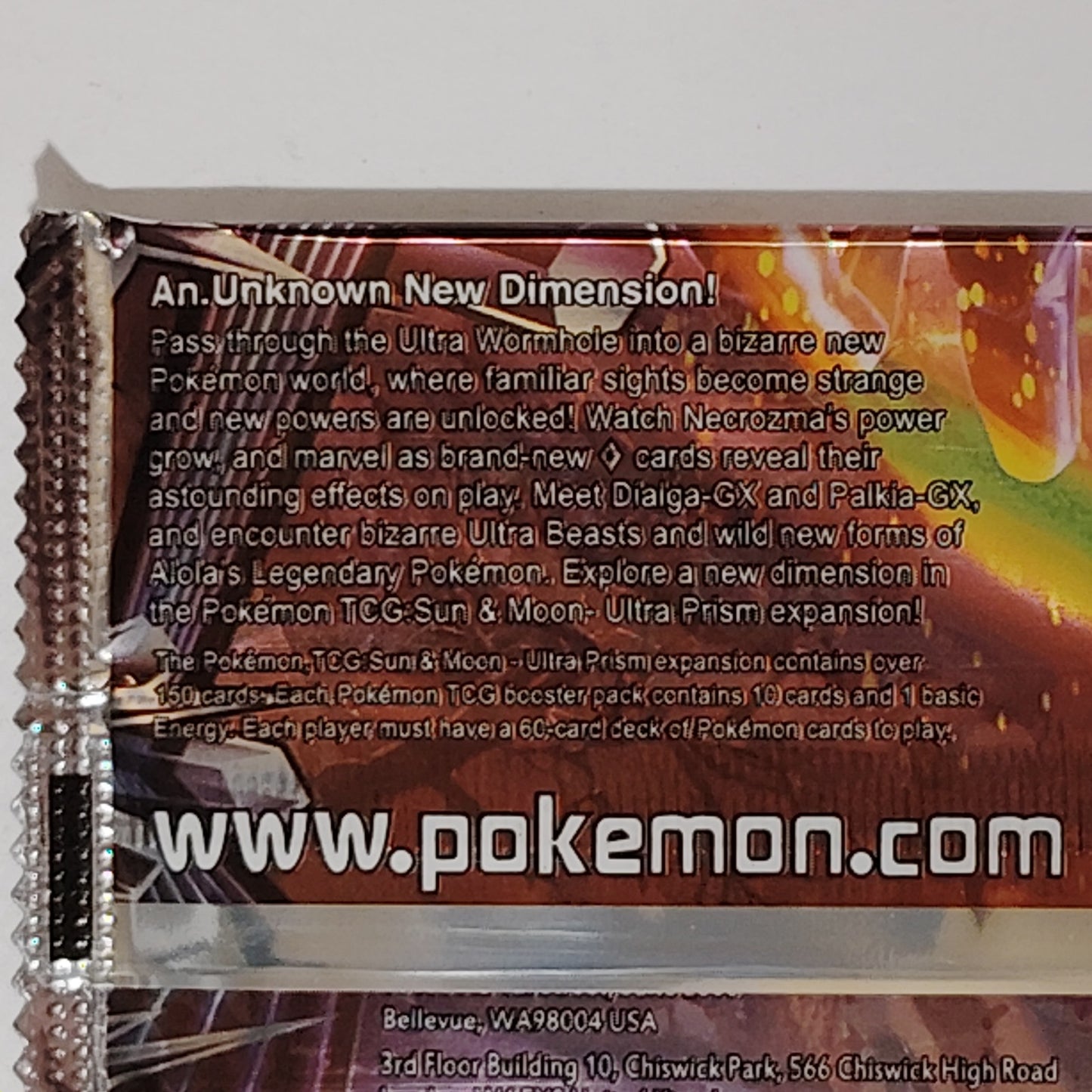 Pokémon - Taiwan Version, Sun & Moon Ultra Prism Booster, EN, Sealed, 10 Cards +