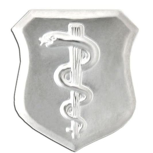 USAF Medical Basic Physician's Badge Pin, Mirror Finish, Metal, 5/8" x 3/4", NIP