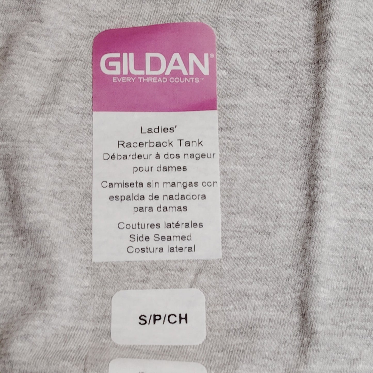 Gildan Ladies Racerback Tank – Small – Sport Gray - 90% Cotton 10% Polyester