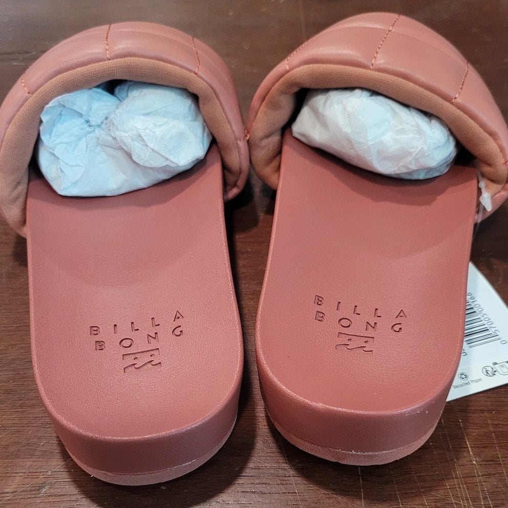Billabong Women’s Alana Slide Sandal – Sweet Tea Brown, Size 5