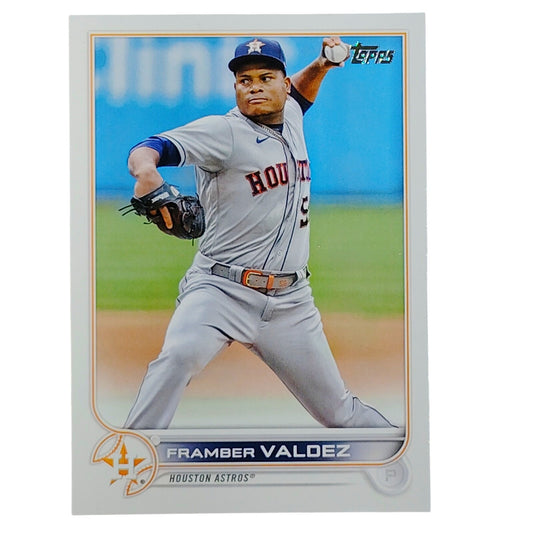 2022 Topps Series 1 #261 Framber Valdez Houston Astros Pitcher - VG/EX