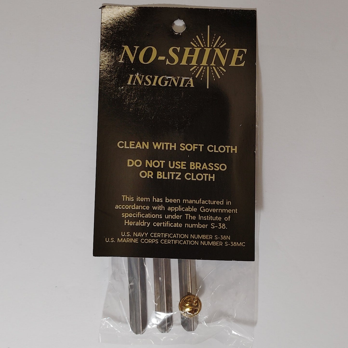 Mounting Rack Bar - 9 Ribbons 3/3/3 Centered w/ 1/8" Gap, No-Shine Insignia