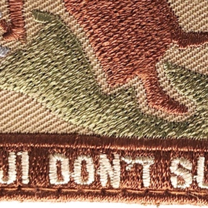 Hadji Don’t Surf Morale Patch 2‑1/2" × 2‑1/2" Embroidered Hook Back