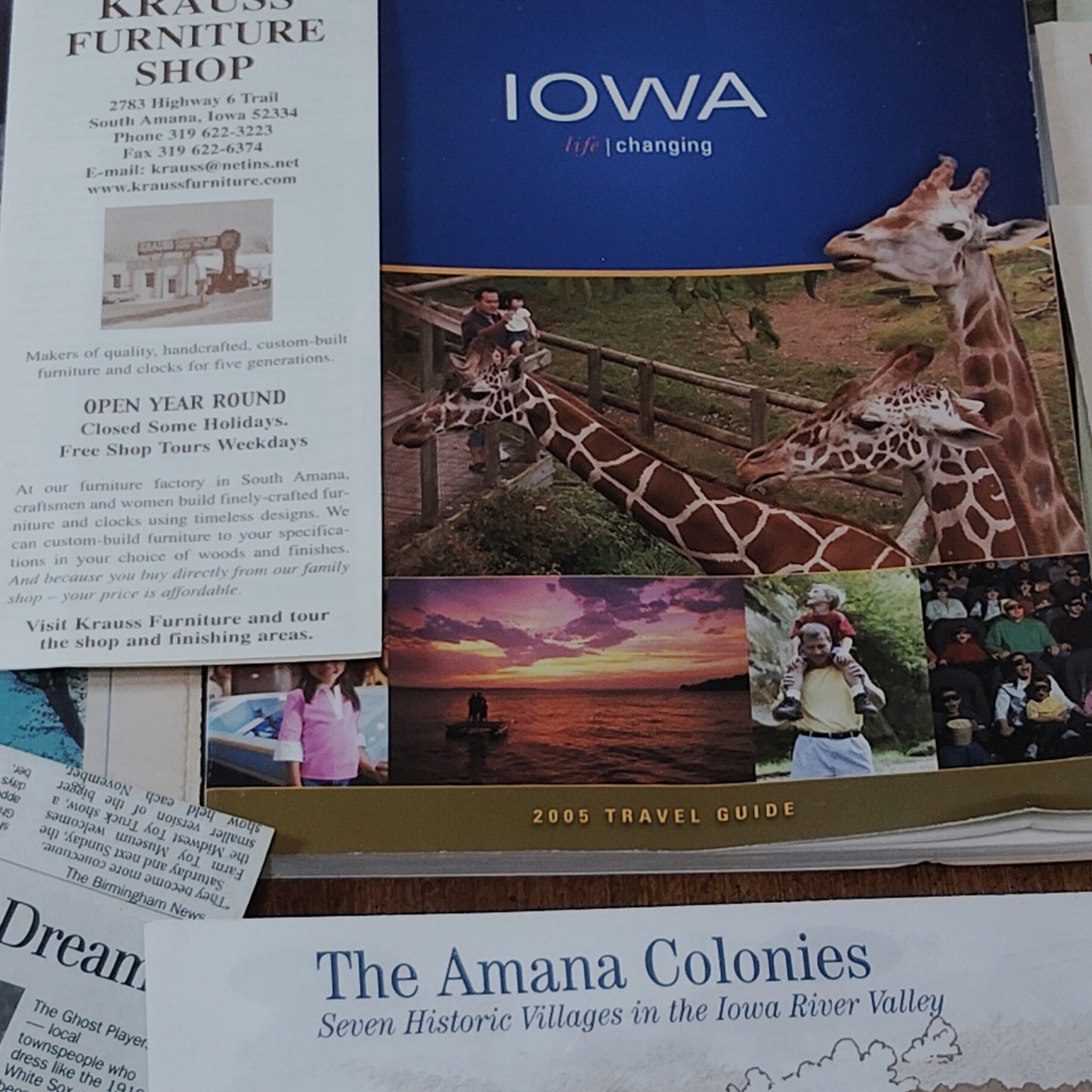 2005 Iowa Travel Ephemera Collection - Amana Colonies & Souvenirs