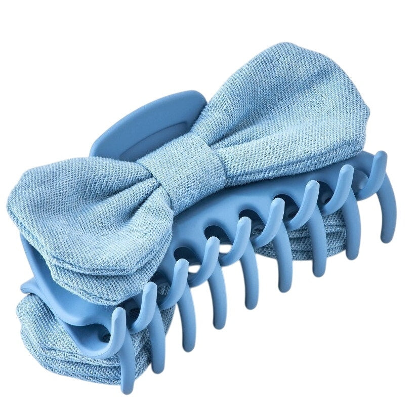 Girls' Denim Bow Claw Clip – Art Class, Blue Hair Accessory