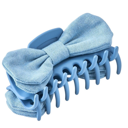 Girls' Denim Bow Claw Clip – Art Class, Blue Hair Accessory